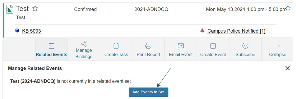 Add Events to Set