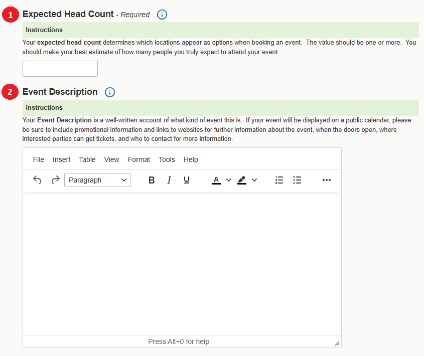 Headcount and Description