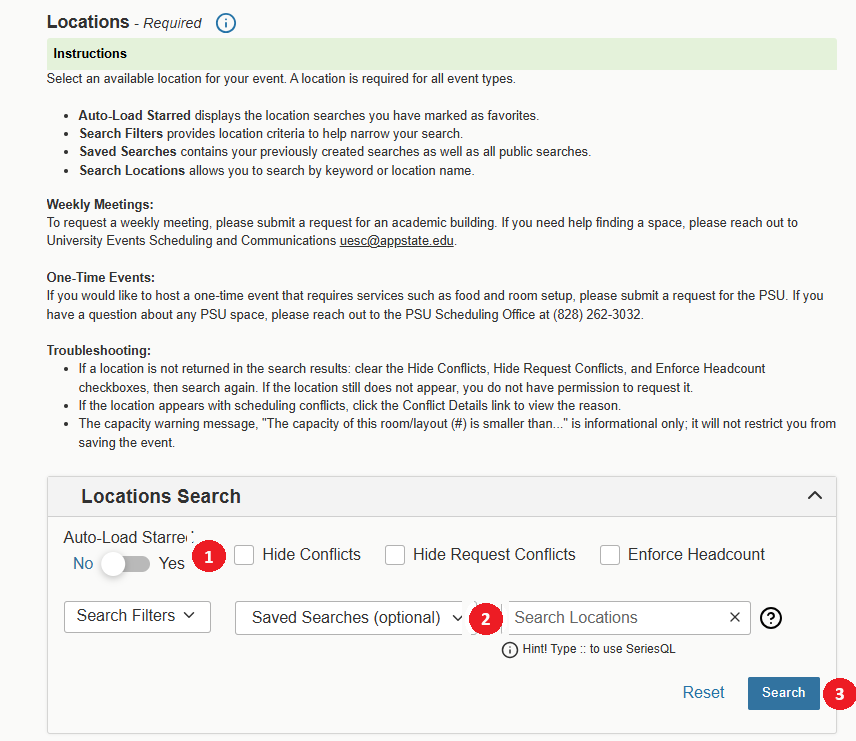 Location Search Students